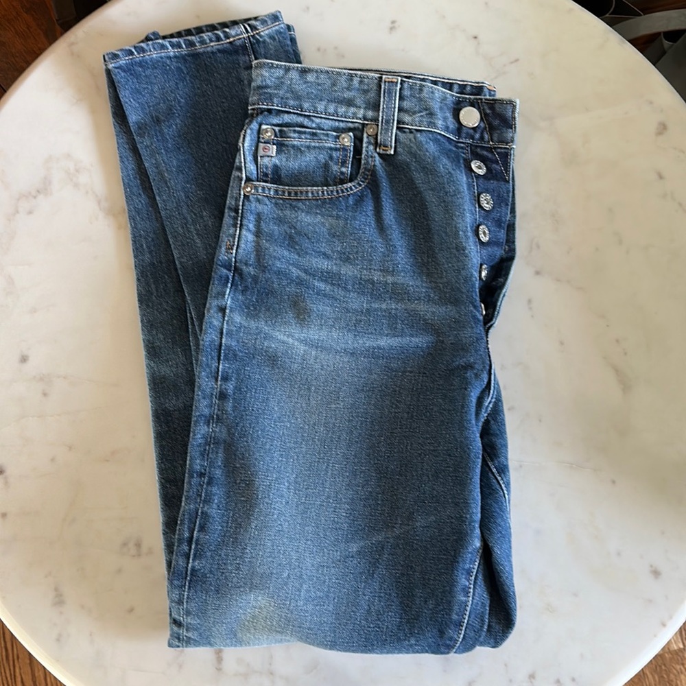 AG contour 360 Alexxis slim high-rise vintage slim blue jean 29R